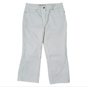 Vintage Penman's Women's Jeans Y2K Size 8 White Embroidered Capris